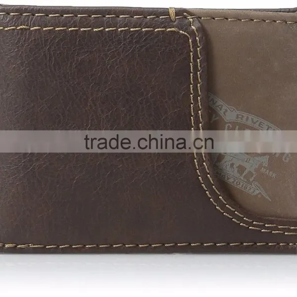 Leather Credit Card Holder Money Clip With id Window photo-2