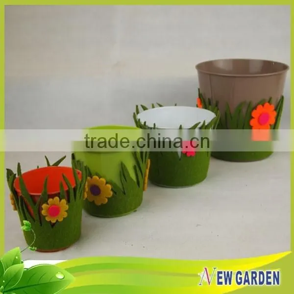 Flannelette Decorative New Colored Metal Watering Can Flower Pot photo-2