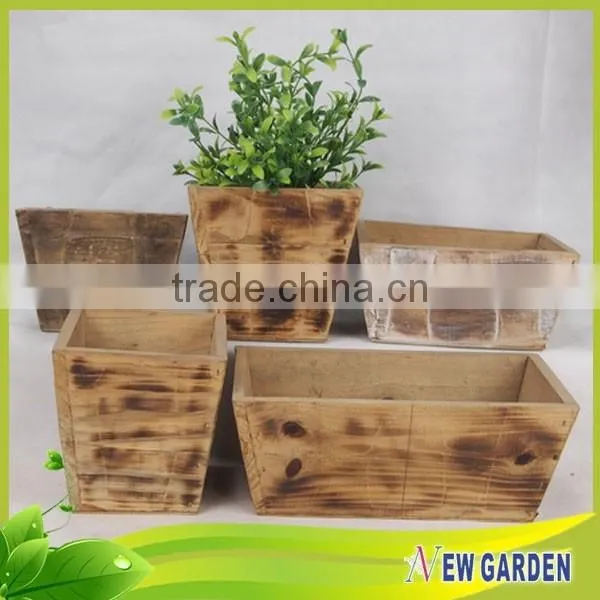 Wooden Ecologically Cheap Garden Decoration Rectangular Planter photo-3