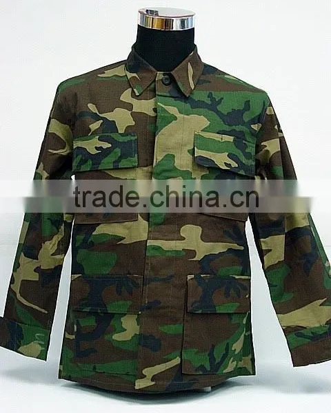 SWAT Airsoft Camo Woodland BDU Uniform Shirt Pants photo-2