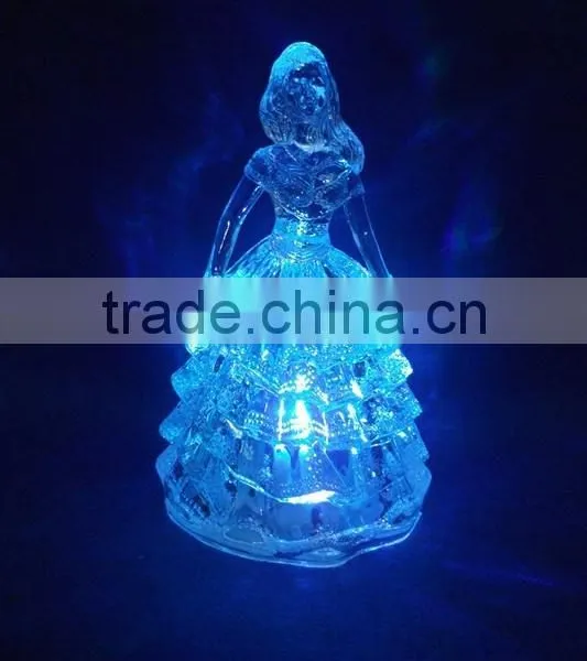Clear Acrylic Manufacturer LED Flashing Bride in Wedding Dresses Decorations Gift photo-2