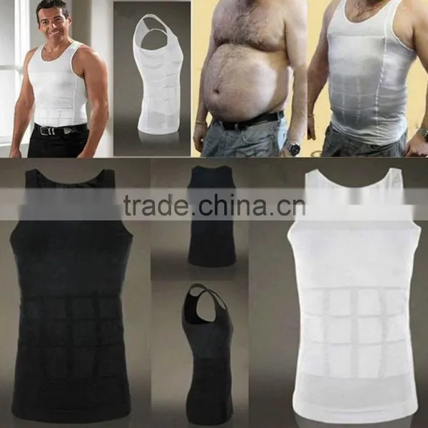 Men Body Slimming Tummy Shaper Belly Underwear Seamless Shapewear Waist Girdle Shirt Cheap Shapewear
