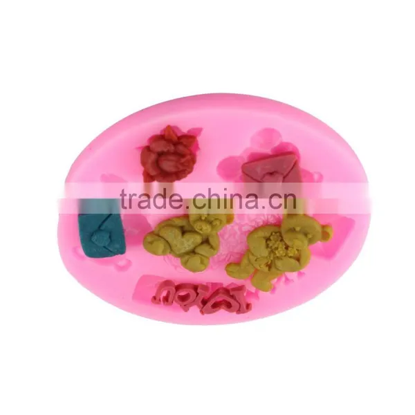 Silicone Fondant Chocolate Mold DIY Baking Cake Decoration Bear Love Envelope 1688 Agent photo-2