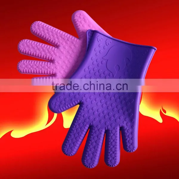 Dotted Gloves Custom Logo Christmas Promotional Gift Silicone Oven Gloves photo-3