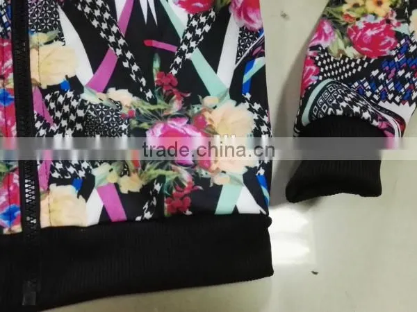 Yiwu Stocks Lots Girl's Fashion Long Sleeve Printed Jacket photo-3