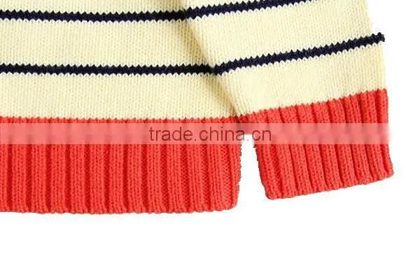 Contrast Color Trim Baby Cotton Sweater Cardigan photo-4