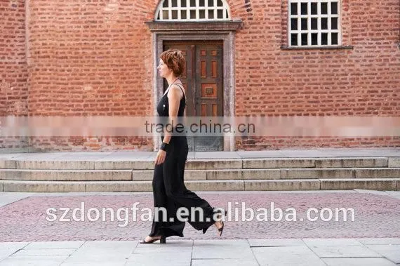 Women Black Oversized Jumpsuit Girl's Loose Overalls Sexy Romper Steampunk Clothing photo-4