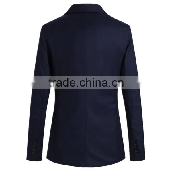 1pc Hot Sale With Zipper Pattern Turn Down Callor Long Sleeve Cotton and Polyester Bussiness Blazer photo-2