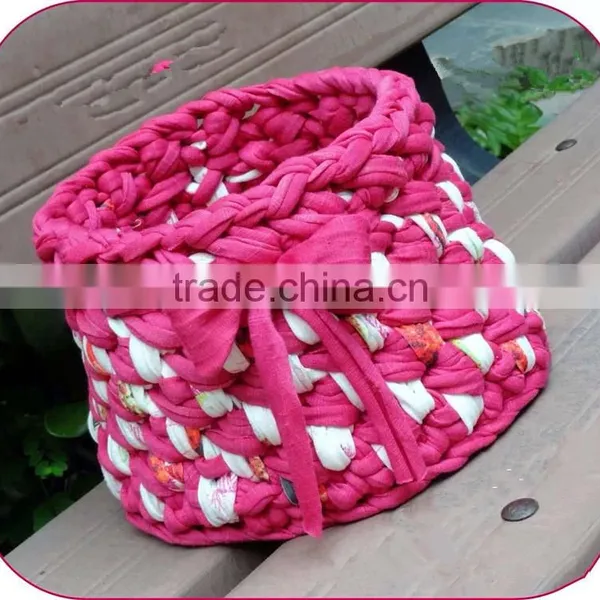 Polyester Fabric Spaghetti T-shirt Yarn Hand Kntting Suitacase Carpet DIY Craft Kits photo-2