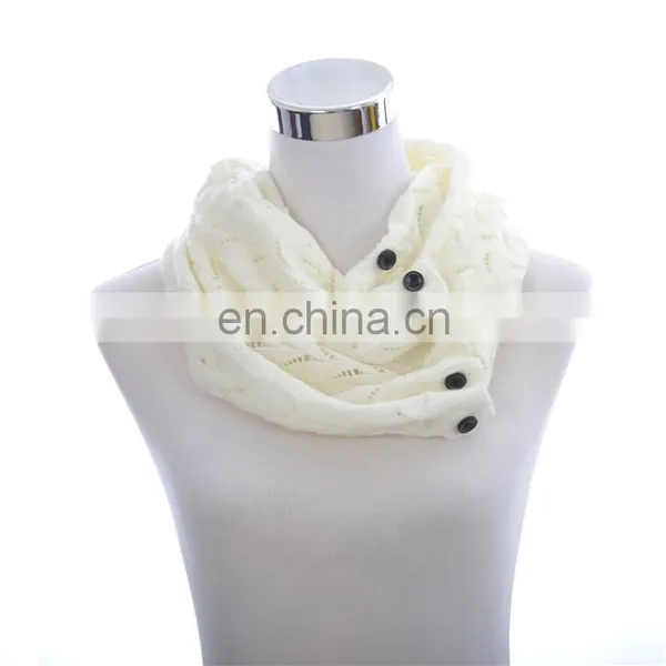Infinity Bubble Knit Botton Scarves Various Colors photo-2