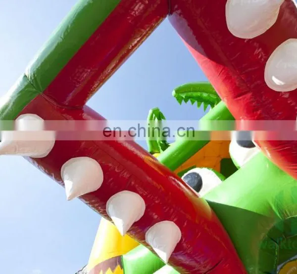 HI Hot Sale!! Animal Themed Inflatable Long Water Slide, Grass Pool Bouncer Sldie photo-4
