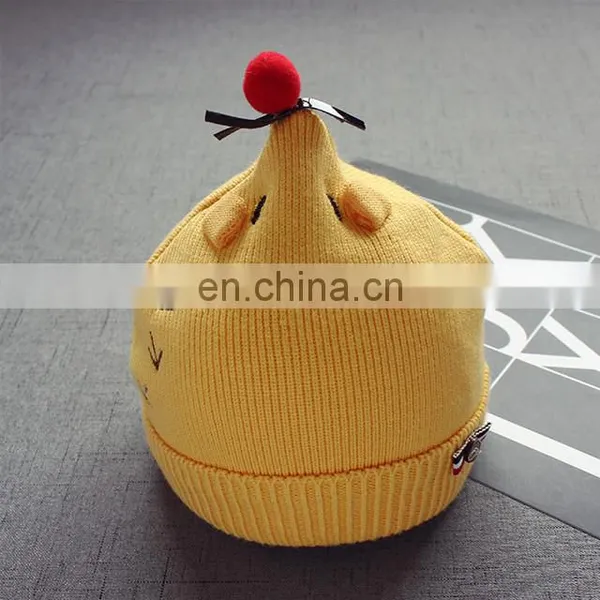 Cute New Fashion Baby Caps Woolen Trendy Cartoon Hats photo-3