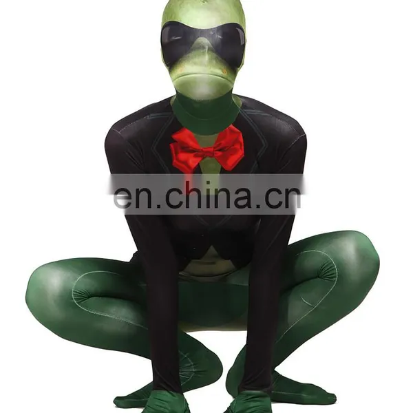 Green Frog Full Body Spandex Lycra Catsuit Cosplay Party Dress Funny Costume photo-5