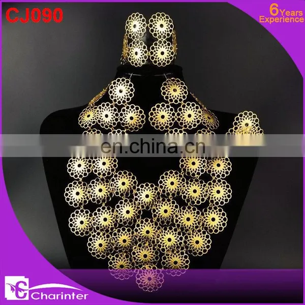 Wedding Dubai Gold Jewelry Set CJ088 photo-3