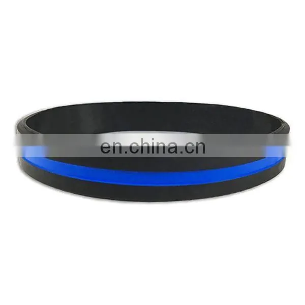 Thin Blue Line Silicone Bracelets photo-3