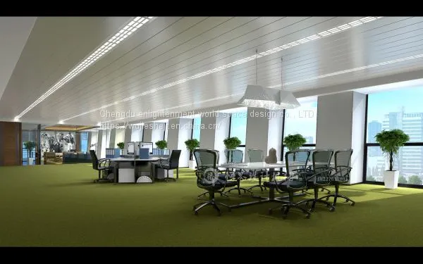 Office Space Decoration Design, General Manager Office Design, Public Space Design, Office, Conference Room, Boss's Office Decoration Design, Design Staff Office photo-3