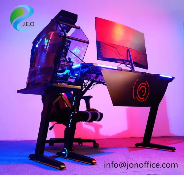 2020 Office Furniture Best Computer Gaming Desk With LED Lights