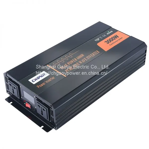 3000 Watt Power Inverters 12V 24V DC to AC 110V 220V 3KW Pure Sine Wave Inverter With USB Port and LCD Display photo-4