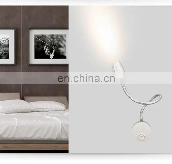 Energy Saving Aluminum Material Bed Led Lamp Snake Like Flexible Led Table Lamp Adjustable Arm Bed Reading Lamp photo-3