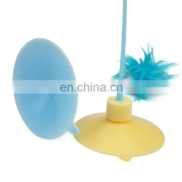 Cat Tease Toy With Pompom and Suction Cup Cat Play Toy Built-in Bell Funny Attractive Cat Toy photo-3