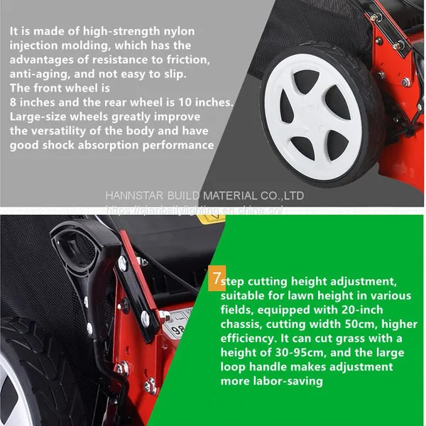 Power Tools Gasoline Engine Hand Push 173cc Garden Low Noise Professional Lawnmower photo-5