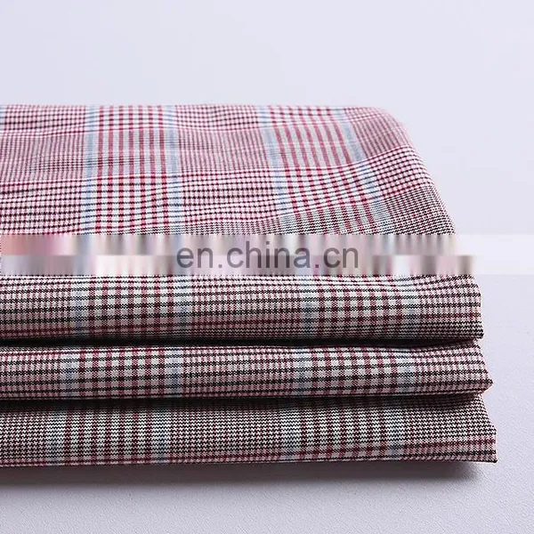 Classic Design Yarn Dyed Weaved Fabric Polyester Rayon Blended tr Plaid Spandex Fabric