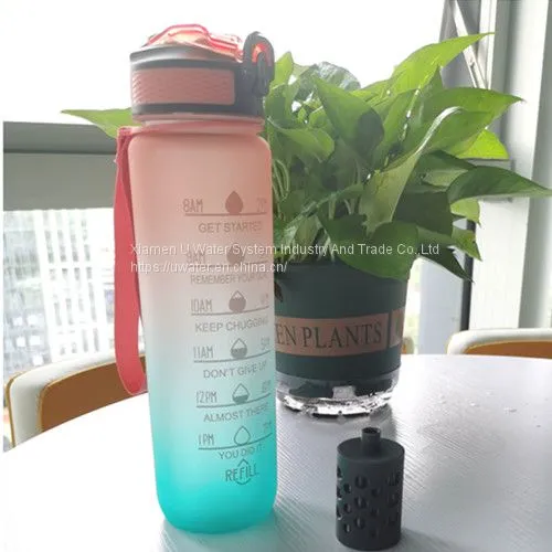 Color Capacity Plastic Portable Water Bottle photo-2