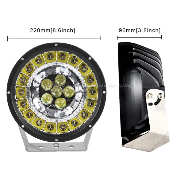 9 Inch 162W Round LED Driving Spotlight Work Light With DRL photo-3