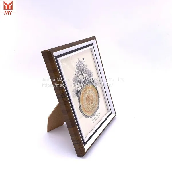Factory Price MDF Classical Practical Wooden Pattern Photo Frame Tabletop Photo Frame for Home Decoration photo-3