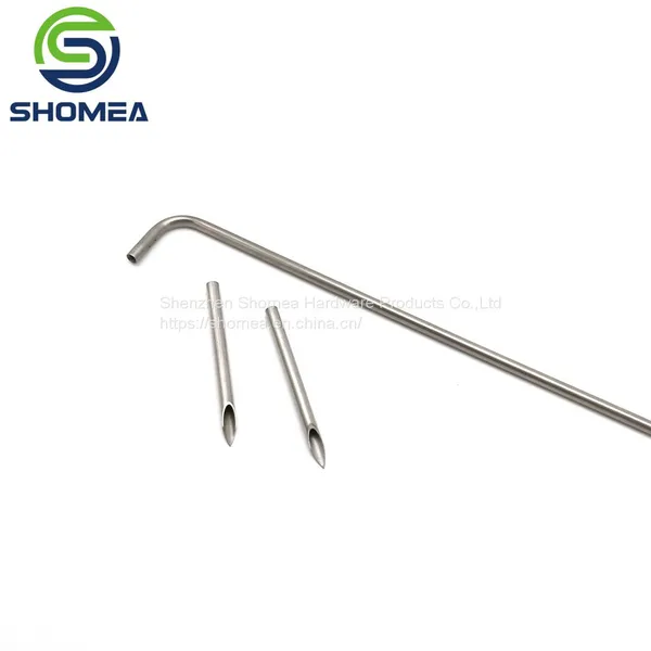 Shomea Customized 304/316 Small Diameter Stainless Steel Both Sharp End Bent Needle photo-3