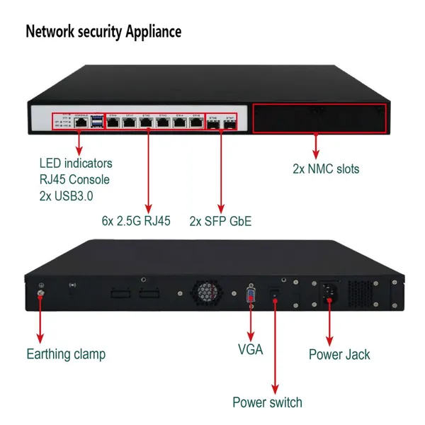 Network Security Appliance Firewall Hardware With 2 NMC Slots photo-2