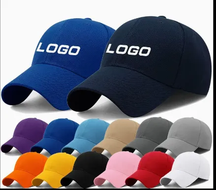 New Design Custom Logo 100% Cotton Blank Sport Baseball Cap With Front and Side Embroidery