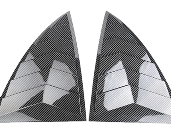 21-25 Model Y Rear Window Triangular Louvers - ABS Plastic Matte Black Finish photo-5