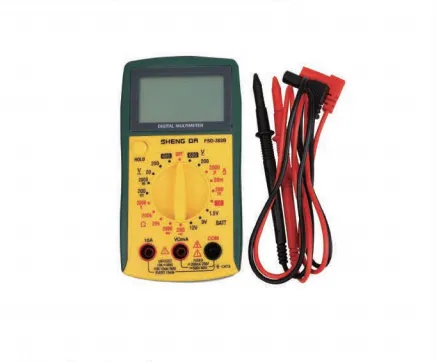 Model382B Manual Range Digital Multimeter, Large Screen Precision DMM With Safety Test Leads