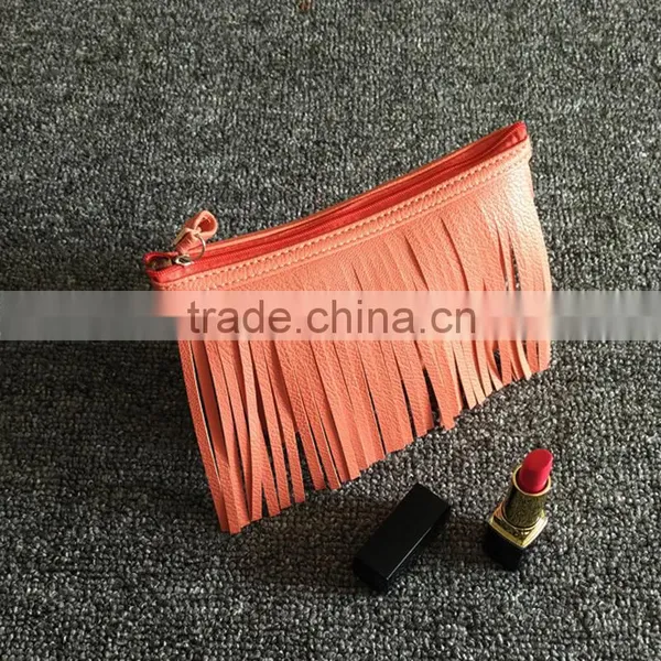 Tassel Cosmetic Bag Restore Ancient Pure Color Makeup Bags Fringe Tassel Bag photo-4