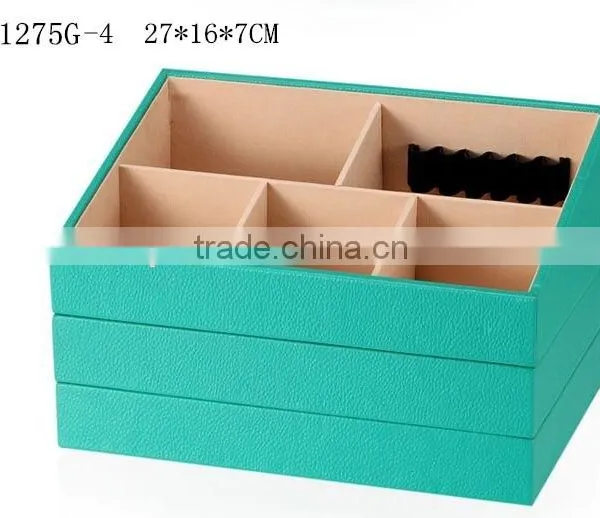 W1275G-4 Wholesale Stackable Jewelry Display Tray Cardboard Packaging Cosmetic Box