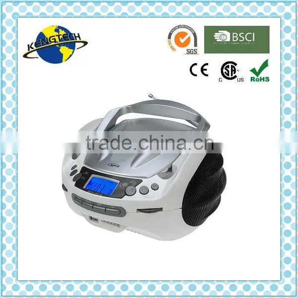 Hot Sale Stylish Sliver and Blue Avant-grade Portable CD Boombox USB Boombox Radio Boombox Handheld Boombox photo-5
