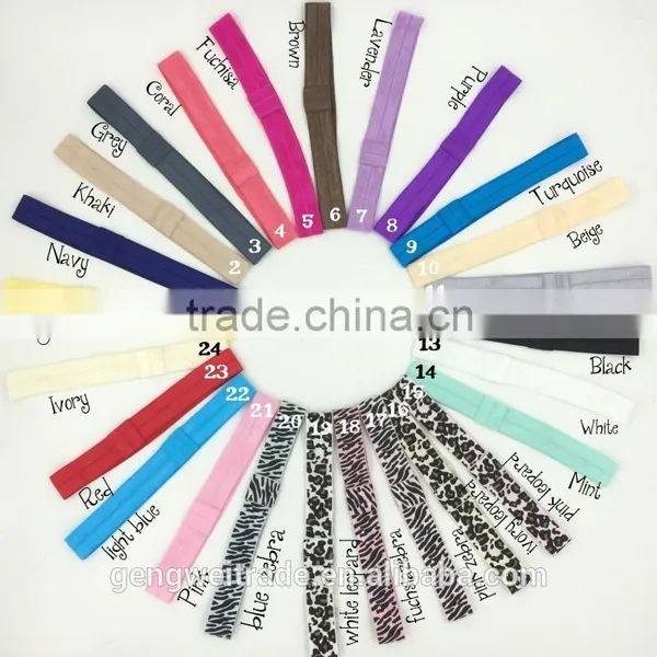 Golden Children Girls Elastic Headband Hot Sale Baby Hairband With Flower for 0-3 Years photo-4