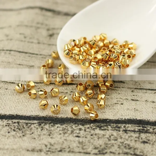 JS1230 Wholesale 4mm Gold Bicone Spacer Beads Quality Choice