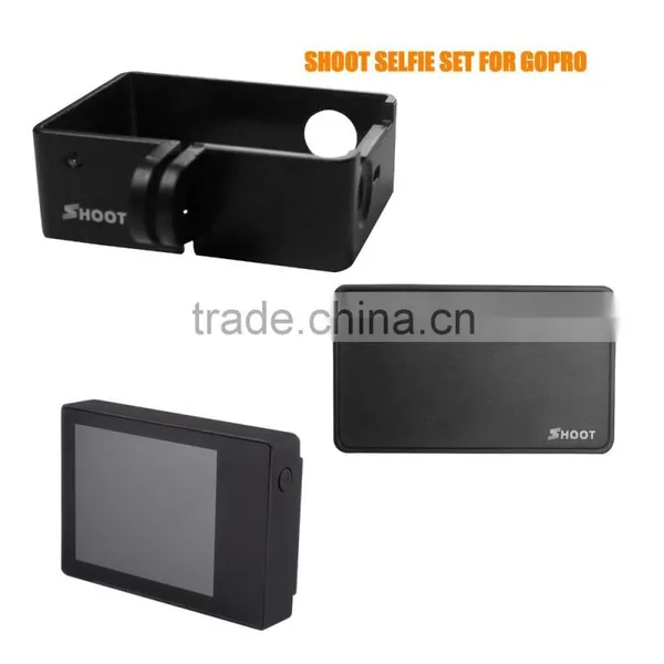SHOOT GoPro 3 in 1 Screen Adapter + Standard Frame+ Non- Touchable LCD Screen for GoPro Hero3+ GoPro4 Black Version photo-6