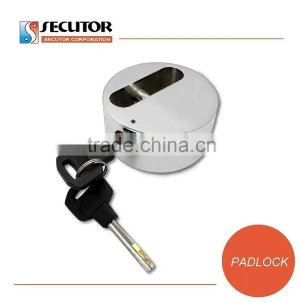 High Security Hardened Solid Round Steel Padlock photo-2
