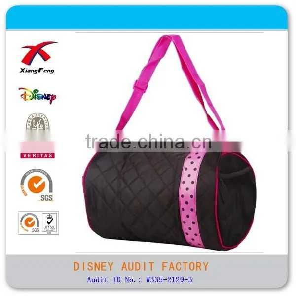 Nylon Dance Duffle Bag With Pink Polka Dot Bow photo-2