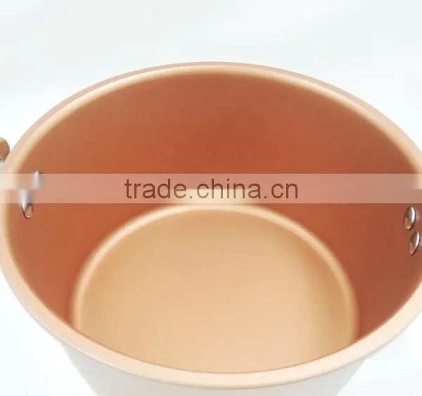 New Coffee Gold Color Aluminum Cookware Set Non Stick Coating Forged Imitation Looks photo-4