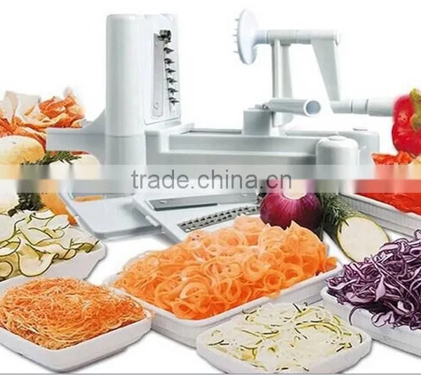 Multifunctional 3 in 1Tri Blade Plastic Spiral Vegetable Slicer photo-2