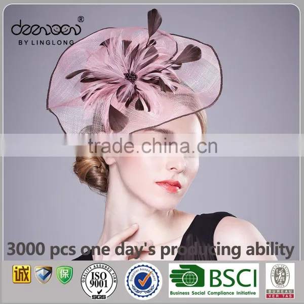 Elegant Sinamay Fascinator for Party Women Church Hat photo-4