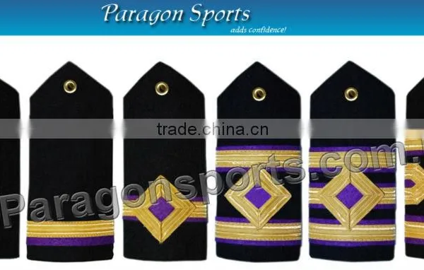 Navy Epaulettes Engineer Curved Diamond Gold Bars Shoulder Boards