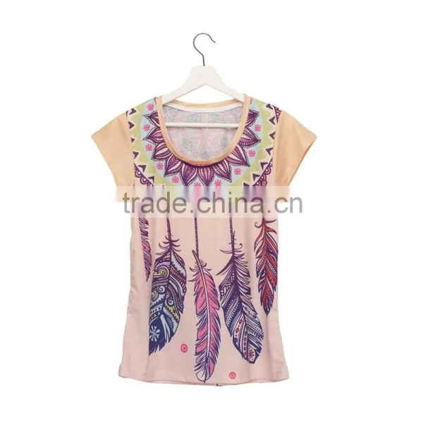 China Supplier High Quality Custom 3D Printing Women T-shirt photo-3