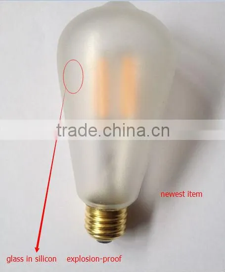 CE ETL VINTAGE EDISON 8W 6W E27 ST64 LED FILAMENT 110V BULB LED BULB LIGHTS DIMMABLE WITH AMBER GLASS Led Filament Lamp FOR USA photo-4