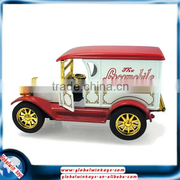 1:32 Vintage Car Model With Opening Doors&headlights, Pull-back Alloy Die Cast Car With Music photo-2