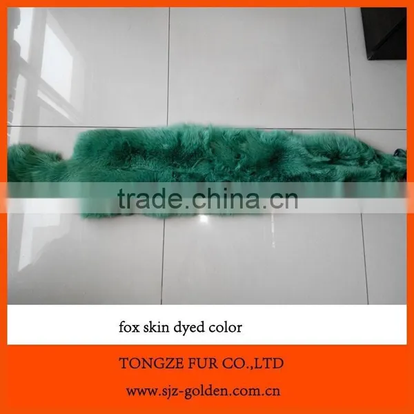 Fox Fur Skins Dyed in Different Colors